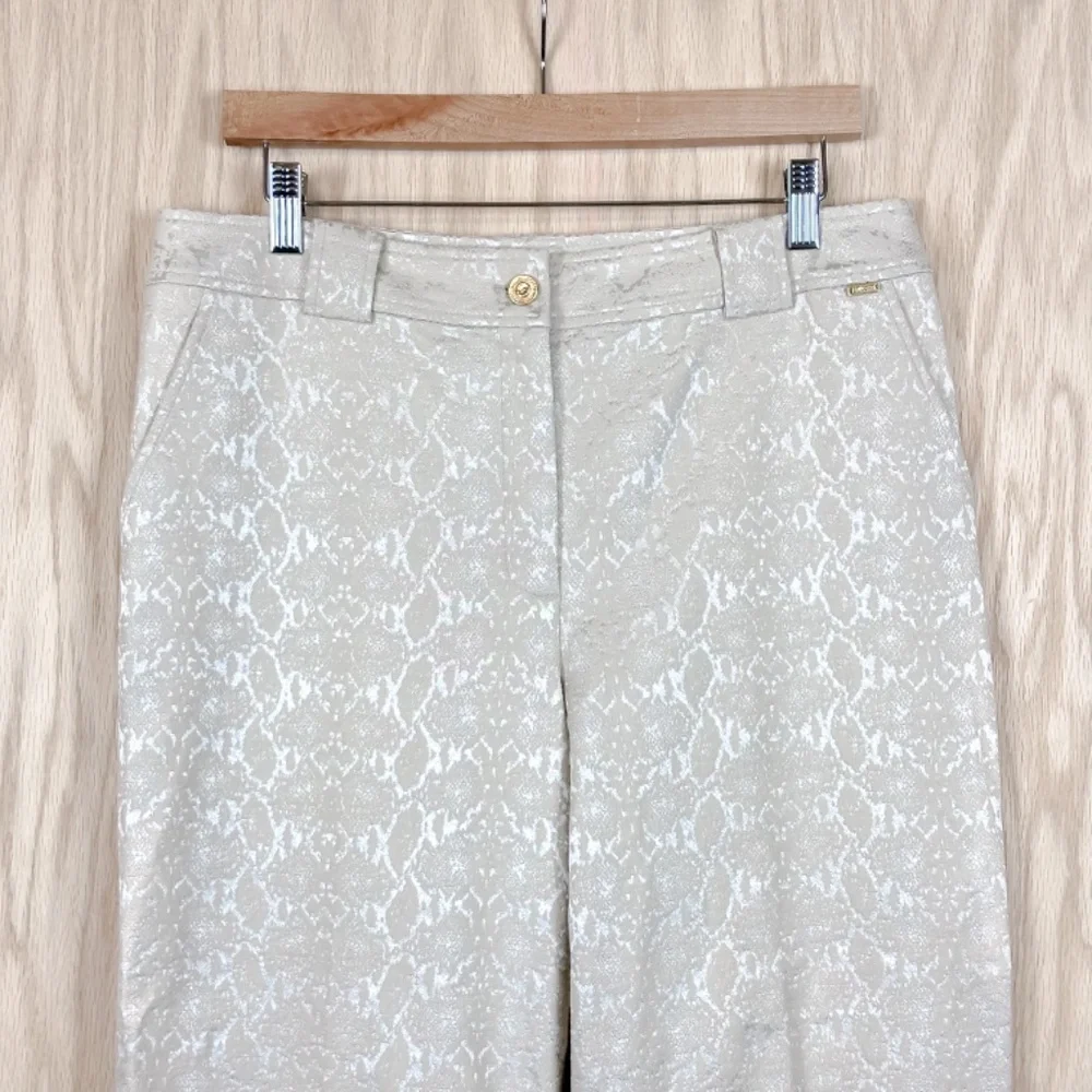 St. John Straight Crop Pants Jacquard Gold - Picture 2 of 10